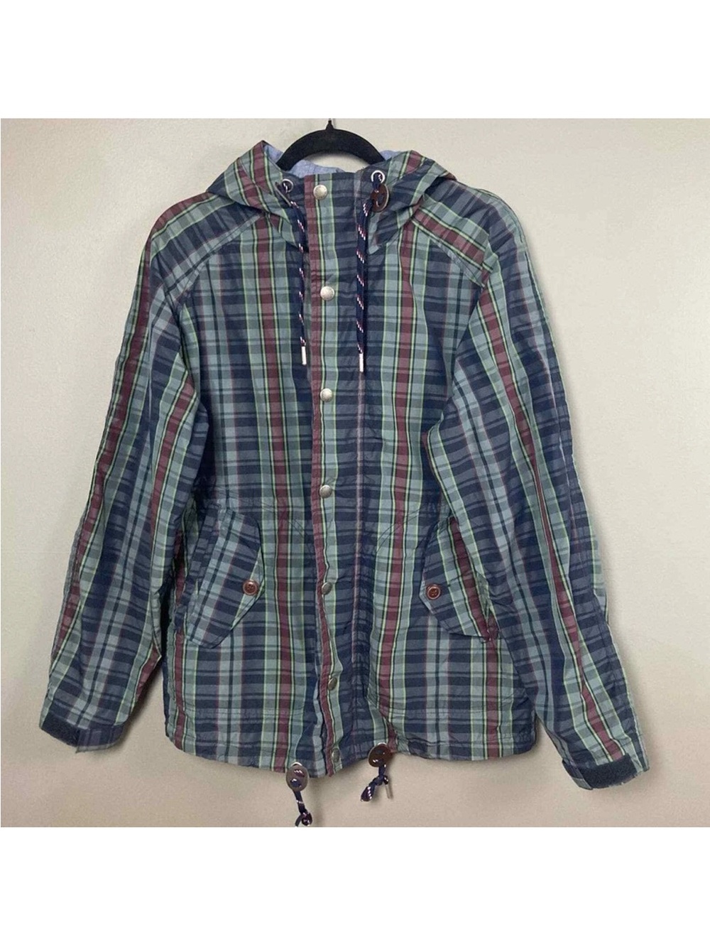 VINTAGE PLAID TOMMY HILFIGER WINDBREAKER JACKET L unisex